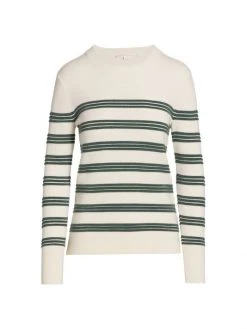 Veronica Beard Zareen Striped Wool Pullover