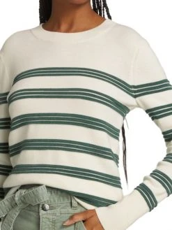 Veronica Beard Zareen Striped Wool Pullover -Veronica Beard shop unnamed file 2188
