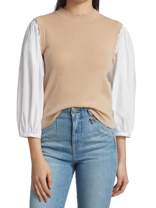 unnamed-file-2206.jpg Veronica Beard Steffi Mixed Media Blouse -Veronica Beard shop unnamed file 2206