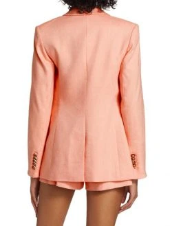 Veronica Beard Gaya Linen Double-Breasted Dickey Blazer -Veronica Beard shop unnamed file 2255