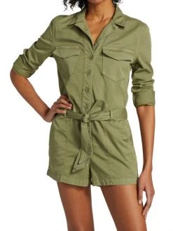 Veronica Beard Winifred Belted Cotton Twill Romper 4 Veronica Beard Winifred Belted Cotton Twill Romper -Veronica Beard shop unnamed file 2267