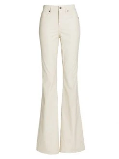 Veronica Beard Beverly Faux Leather Flared Leg Jeans