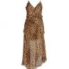 Veronica Beard Avenel Leopard-Print Silk Dress