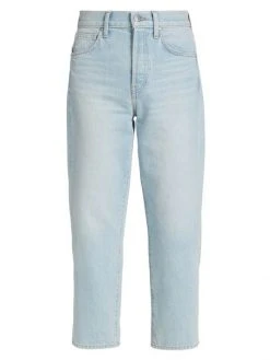 Veronica Beard Blake High-Rise Stretch Straight Crop Jeans