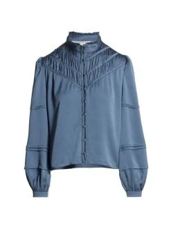 Veronica Beard Argonne Satin Blouse