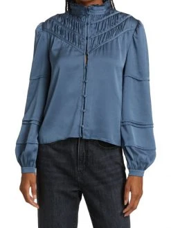 Veronica Beard Argonne Satin Blouse -Veronica Beard shop unnamed file 2317