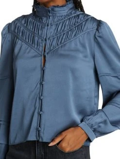 Veronica Beard Argonne Satin Blouse -Veronica Beard shop unnamed file 2320