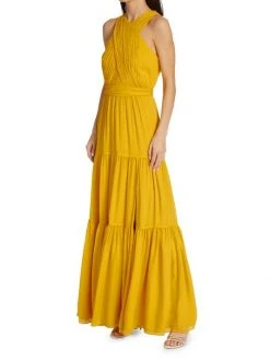 Veronica Beard Florencia Silk Tiered Gown -Veronica Beard shop unnamed file 2325