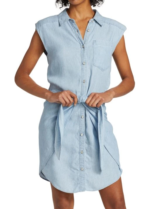 unnamed-file-2338.jpg Veronica Beard Allison Tie-Accented Chambray Dress -Veronica Beard shop unnamed file 2338