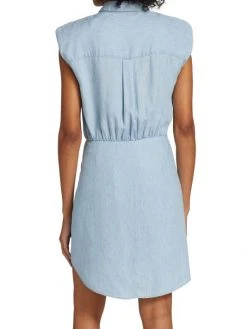 Veronica Beard Allison Tie-Accented Chambray Dress 6 Veronica Beard Allison Tie-Accented Chambray Dress -Veronica Beard shop unnamed file 2340