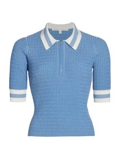 Veronica Beard Jorja Half-Zip Polo Green 9 Veronica Beard Jorja Half-Zip Polo Green -Veronica Beard shop unnamed file 2353