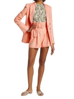 Veronica Beard Ashford Belted Paperbag Shorts -Veronica Beard shop unnamed file 2355