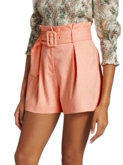 Veronica Beard Ashford Belted Paperbag Shorts -Veronica Beard shop unnamed file 2357