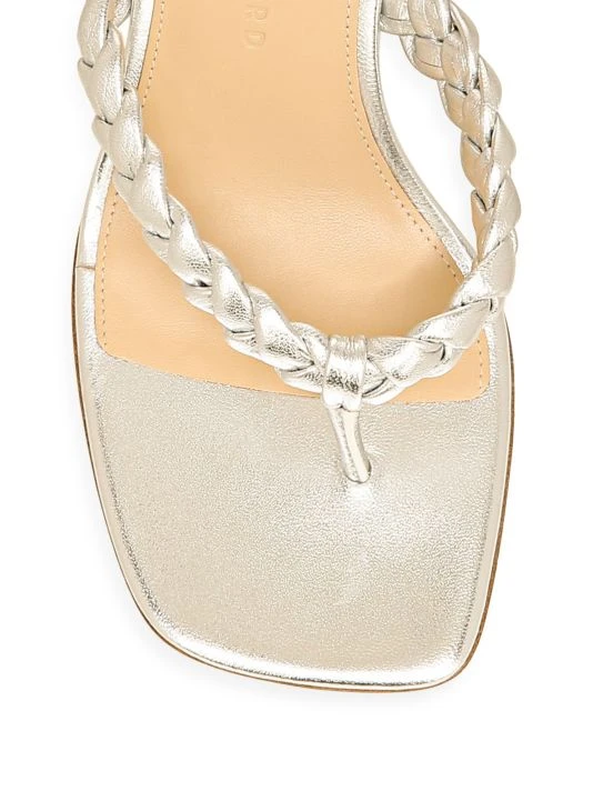 Veronica Beard Marissa Braided Metallic Leather Thong Sandals 6 Veronica Beard Marissa Braided Metallic Leather Thong Sandals - Image 4