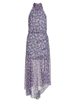 Veronica Beard Leia Silk Floral Midi-Dress