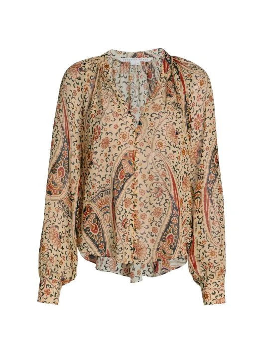 Veronica Beard Marion Paisley Silk Top 3 Veronica Beard Marion Paisley Silk Top