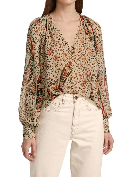 Veronica Beard Marion Paisley Silk Top 5 Veronica Beard Marion Paisley Silk Top - Image 3