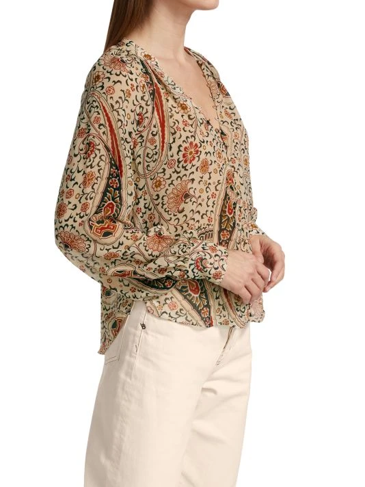 Veronica Beard Marion Paisley Silk Top 6 Veronica Beard Marion Paisley Silk Top - Image 4