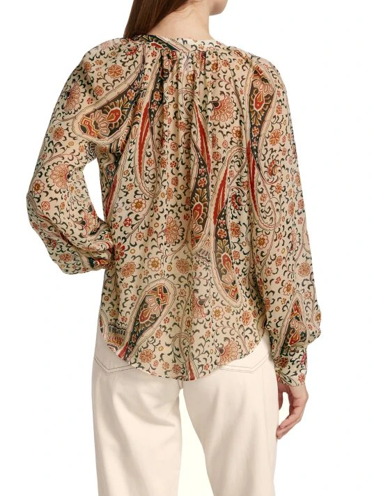 Veronica Beard Marion Paisley Silk Top 7 Veronica Beard Marion Paisley Silk Top - Image 5