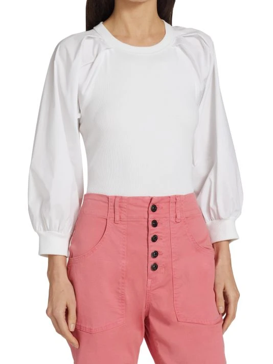 Veronica Beard Gibbson Cotton-Blend Top 5 Veronica Beard Gibbson Cotton-Blend Top - Image 3