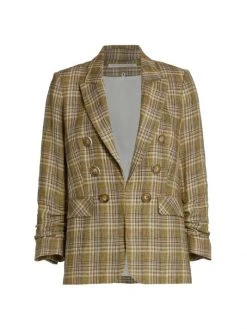 Veronica Beard Beacon Plaid Dickey Blazer