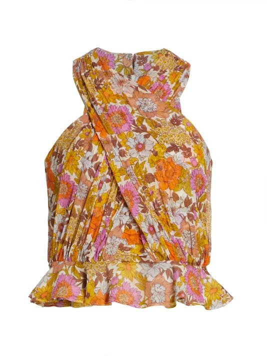 Veronica Beard Kailani Floral Peplum Tank 3 Veronica Beard Kailani Floral Peplum Tank