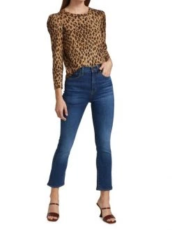 Veronica Beard Porter Leopard-Print Cotton Tee -Veronica Beard shop unnamed file 2492