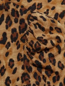 Veronica Beard Porter Leopard-Print Cotton Tee -Veronica Beard shop unnamed file 2497