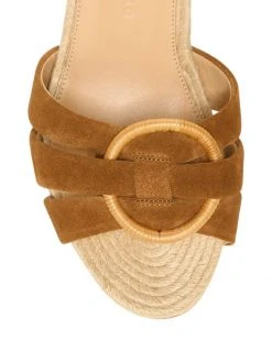 Veronica Beard Ivy Suede & Raffia Wedge Sandals Hazelwood -Veronica Beard shop unnamed file 2501