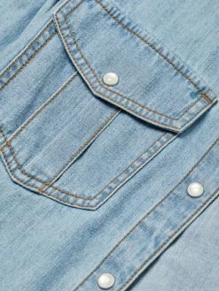 Veronica Beard Raelyn Tailored Chambray Top -Veronica Beard shop unnamed file 2548