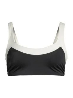 Veronica Beard Adelia Colorblock Bikini Top