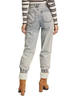 Veronica Beard Acid-Wash Mid-Rise Jogger Jeans -Veronica Beard shop unnamed file 2578