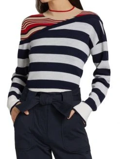 Veronica Beard Sheradin Striped Sweater -Veronica Beard shop unnamed file 2609