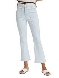 Veronica Beard Carson High-Rise Stretch Kick-Flare Ankle Jeans -Veronica Beard shop unnamed file 2616