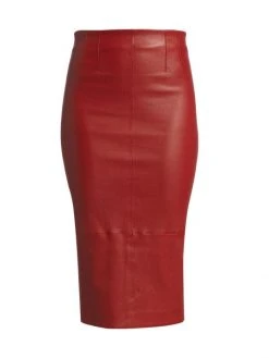 Veronica Beard Kaliyah Leather Pencil Skirt