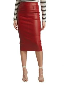 Veronica Beard Kaliyah Leather Pencil Skirt -Veronica Beard shop unnamed file 2628