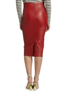 Veronica Beard Kaliyah Leather Pencil Skirt -Veronica Beard shop unnamed file 2630