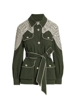 Veronica Beard Vanna Woven Canvas Jacket