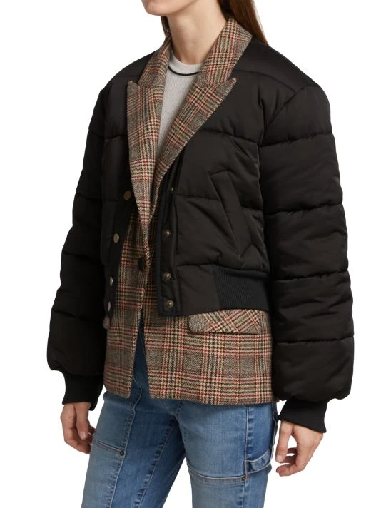 Veronica Beard Larkin Mixed-Media Puffer Jacket 6 Veronica Beard Larkin Mixed-Media Puffer Jacket - Image 4