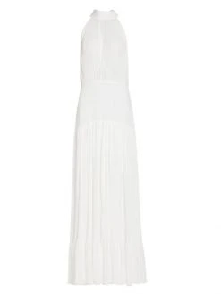 Veronica Beard Lilliana Banded Waist Maxi Dress White -Veronica Beard shop unnamed file 2707