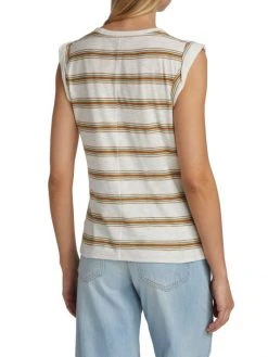 Veronica Beard Arion Stripe Cotton Muscle Tee -Veronica Beard shop unnamed file 2735