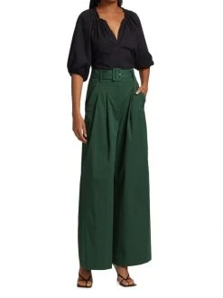 Veronica Beard Maliyah Pleated-Front Straight Pants -Veronica Beard shop unnamed file 2746