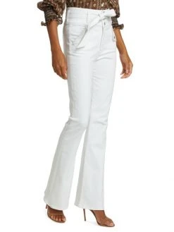 Veronica Beard Giselle High-Rise Flare Jeans -Veronica Beard shop unnamed file 2755