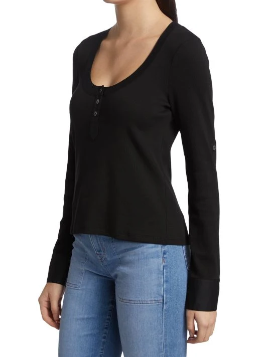 Veronica Beard Mckenna Henley Top 6 Veronica Beard Mckenna Henley Top - Image 4