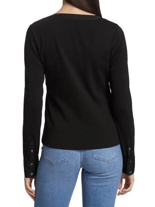 Veronica Beard Mckenna Henley Top 7 Veronica Beard Mckenna Henley Top - Image 5