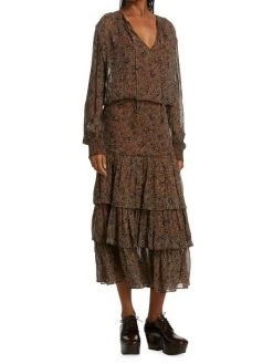 Veronica Beard Tunis Tiered Paisley-Print Dress -Veronica Beard shop unnamed file 2791