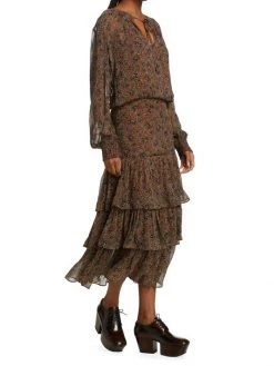 Veronica Beard Tunis Tiered Paisley-Print Dress -Veronica Beard shop unnamed file 2792