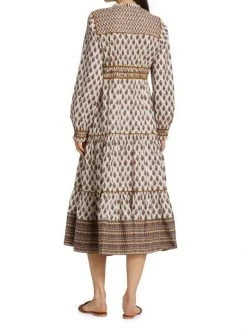 Veronica Beard Alessandra Printed V-Neck Dress -Veronica Beard shop unnamed file 2811