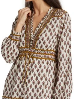 Veronica Beard Alessandra Printed V-Neck Dress -Veronica Beard shop unnamed file 2812