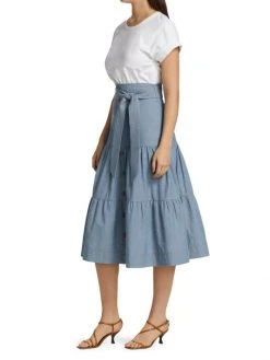 Veronica Beard Emmitt Mixed-Media Midi Dress -Veronica Beard shop unnamed file 2824